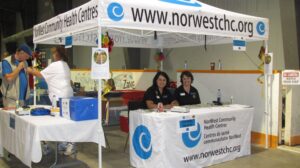 Health Center 10x10 Premium Splash Tent and Table Cover Toronto Canada